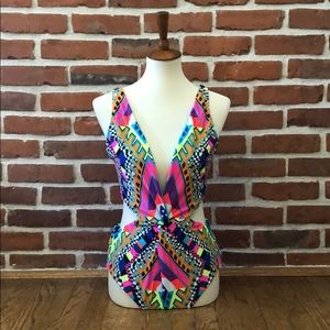 Mara Hoffman Geo Print One—Piece Bathing Suit